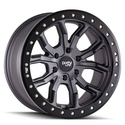 Dirty Life 9303 DT-1 Simulated Beadlock Satin Graphite (9303-7965MGT12)
