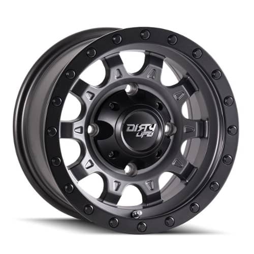 Dirty Life Roadkill 9301 UTV Matte Gunmetal/Black Beadlock (9301-47100MG)