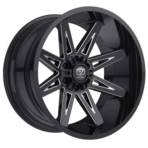 Edge 304 20x9 6x135/6x139.7 18 ET 106.2 CB Gloss Black w/Milled Accents (304BM-2096818)