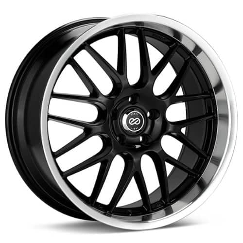 Enkei Lusso 18x7.5 5x114.3 42 ET 72.56 CB Black with Machined Lip (469-875-6542BK)