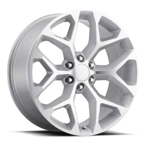 Factory Reproductions FR 59 Chevy Snowflake 24x10 6x139.7 24 ET 78.1 CB Silver/Machined (59410246509)