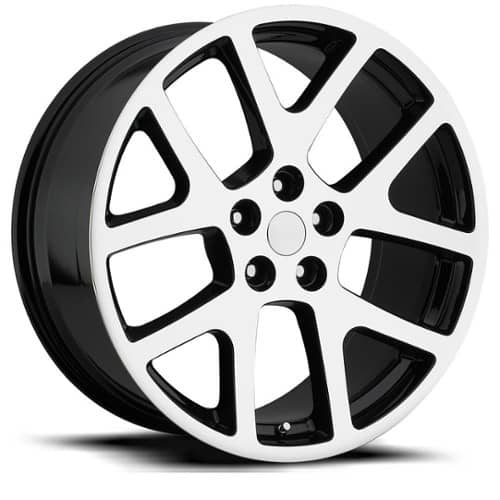 Factory Reproductions FR 64 Jeep Viper 20x9 5x115 18 ET 71.5 CB Black Machine Face (64090181507)