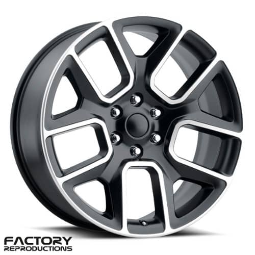 Factory Reproductions FR 76 19 Ram 1500 24x10 5x139.7 25 ET 77.8 CB Satin Black w/Machined Face (76410255526)