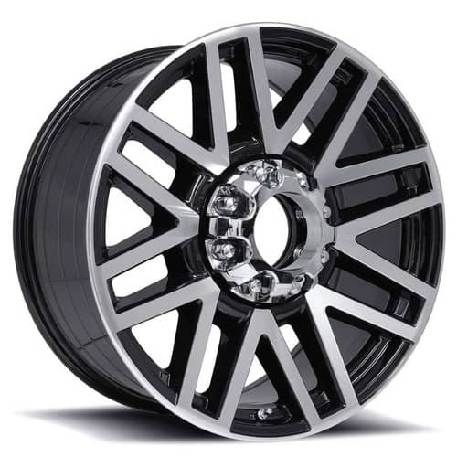 Factory Reproductions FR 751 Super Duty Open Cap 22x9 8x170 40 ET 125 CB Gloss Black/Machined Face (751290407007OE)