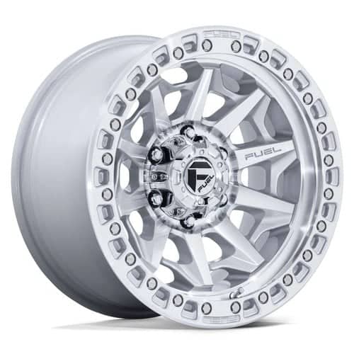 Fuel Covert D883 20x10 5x127 -18 ET 71.5 CB Silver w/Machined Face (D88320007547)