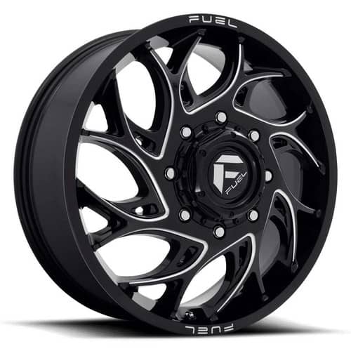 Fuel Runner Dually Front D741 20x8.25 8x200 105 ET 142 CB Black Milled (D741208292)