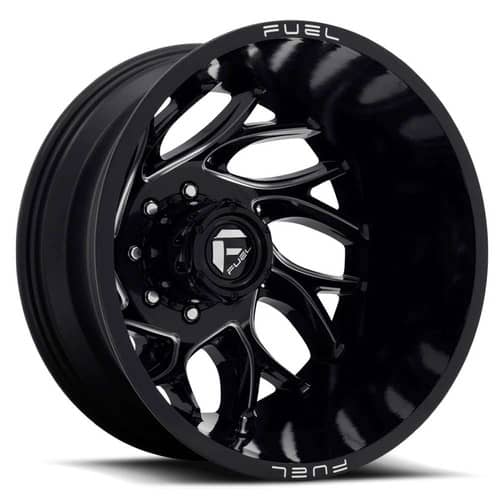 Fuel Runner Dually Rear D741 20x8.25 8x200 -202 ET 142 CB Black Milled (D74120829235)