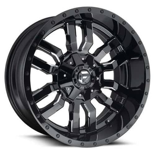 Fuel Sledge D595 17x9 6x135/6x139.7 2 ET 87.1 CB Gloss Black & Milled (D59517909849)