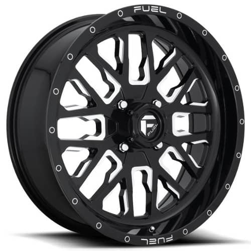 Fuel UTV Stroke D611 20x7 4x156 13 ET 132 CB Gloss Black / Milled (D6112070A544)