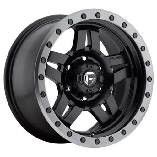 Fuel Anza D557 17x8.5 5x127 6 ET 78.1 CB Matte Black with Anthracite Ring (D55717857350)