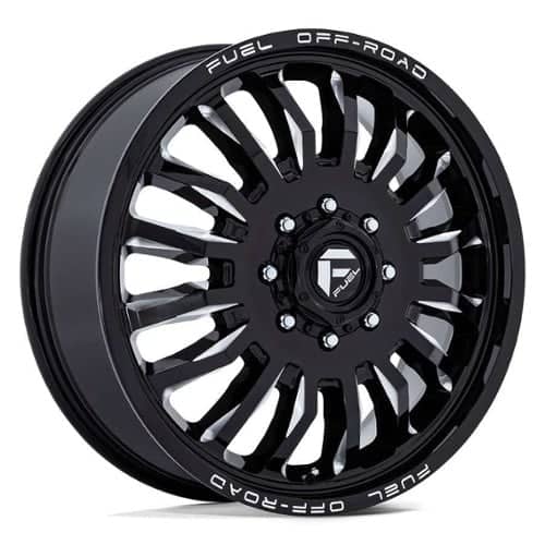 Fuel Arc Dually D868 Front 22x8.25 8x210 104 ET 154.3 CB Black Milled (D868228293)