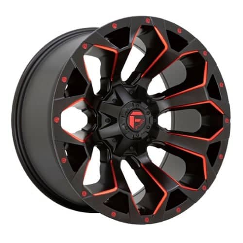 Fuel Assault D787 20x9 8x170 1 ET 125.1 CB Matte Black Red Milled (D78720901750)