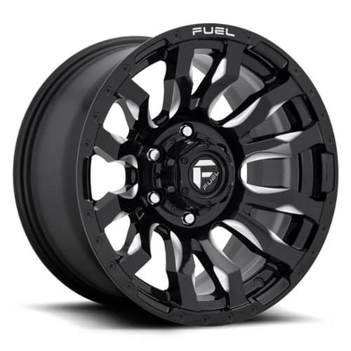 Fuel Blitz D673 22x12 6x135 -44 ET 87.1 CB Gloss Black / Milled (D67322208947)