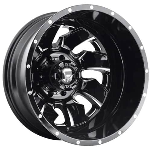 Fuel Cleaver Dually Rear D574 20x8.25 8x210 -195 ET 154.3 CB Black & Milled (D57420829325)