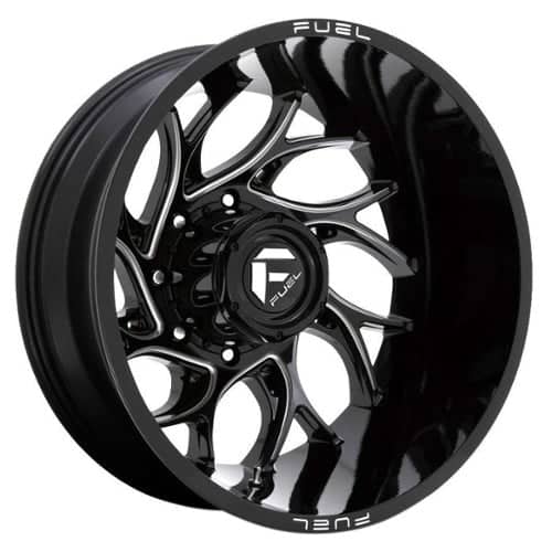 Fuel D741 Runner Dually Rear 22x8.5 8x200 -202 ET 142.2 CB Black Milled (DE6622829235)
