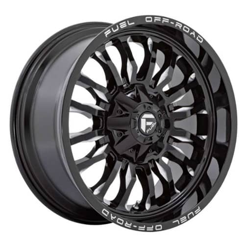 Fuel D795 Arc 20x9 8x165.1 1 ET 125.1 CB Gloss Black Milled (D79520908250)