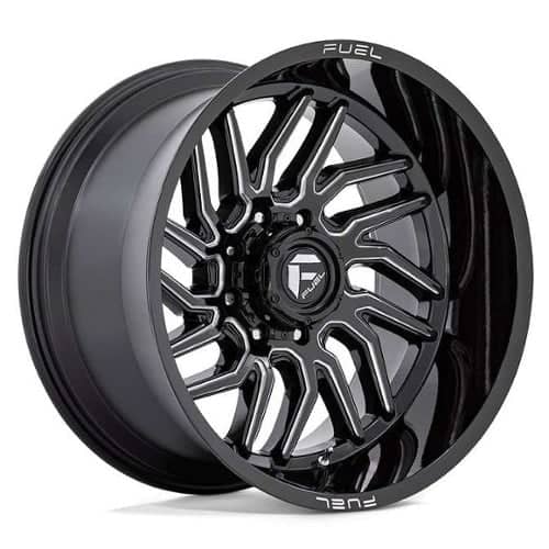 Fuel D807 Hurricane 20x10 5x127 -18 ET 71.5 CB Gloss Black Milled (D80720007547)
