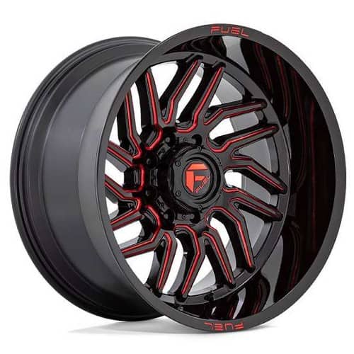 Fuel D808 Hurricane Gloss Black Milled Red Tint (D80820908450)