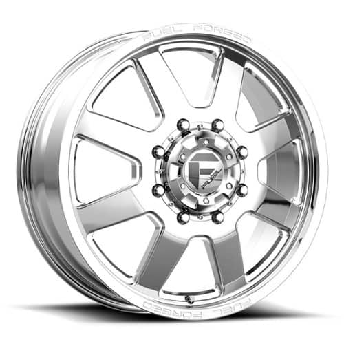 Fuel DE09 FF09D Dually 8 Front 24x8.25 8x165.1 105 ET 121.5 CB Polished (DF0924828D)