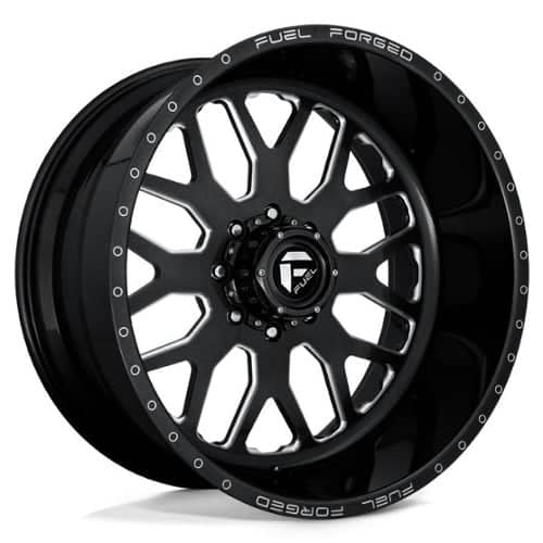 Fuel DE19 FF19D SSF 24x12 10x170 -50 ET 125.1 CB Gloss Black Milled (DE192420A845)