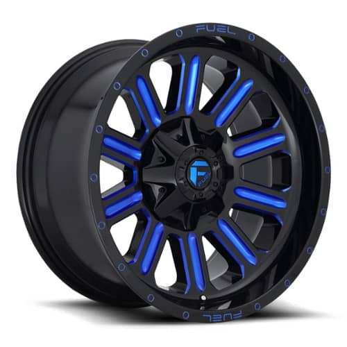 Fuel Hardline D646 Gloss Black with Candy Blue (D64618902645)