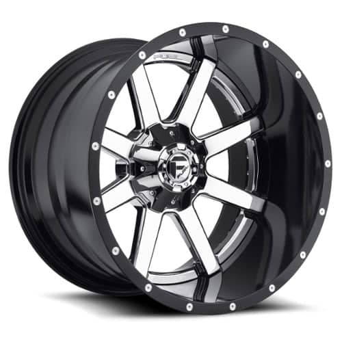Fuel Maverick D260 22x12 6x135/6x139.7 -44 ET 106.1 CB Chrome with Gloss Black Lip (D26022209847)