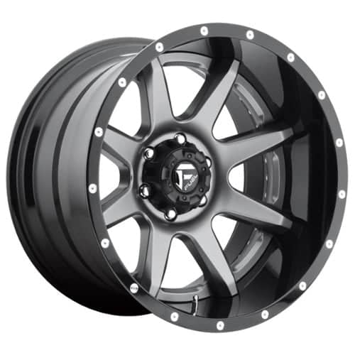 Fuel Rampage D238 22x12 8x180 -44 ET 124.2 CB Matte Gunmetal Black Lip (D23822201847)