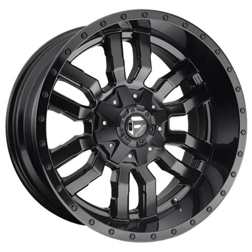 Fuel Sledge D596 Matte Black with Gloss Black Lip (D59617902645)