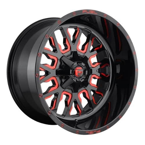 Fuel Stroke D612 18x9 5x114.3/5x127 1 ET 78.1 CB Gloss Black with Candy Red (D61218902650)