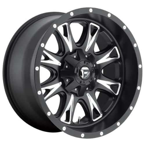 Fuel Throttle D513 18x9 8x165.1 20 ET 125.2 CB Matte Black & Milled (D51318908257)