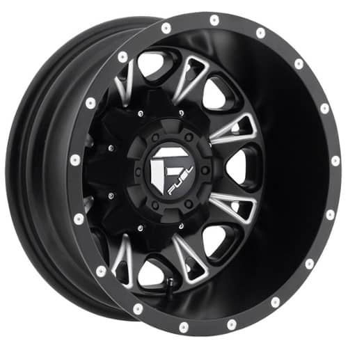 Fuel Throttle D513 Rear 17x6.5 8x200 -140 ET 142 CB Matte Black & Milled (D513176592R)