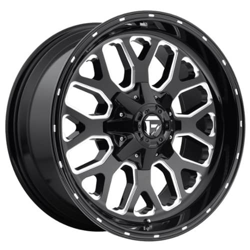 Fuel Titan D588 20x9 8x170 1 ET 125.1 CB Black & Milled (D58820901750)