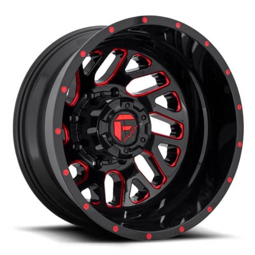 Fuel Triton Dually Rear D656 Gloss Black w/ Candy Red (D65620828D35)