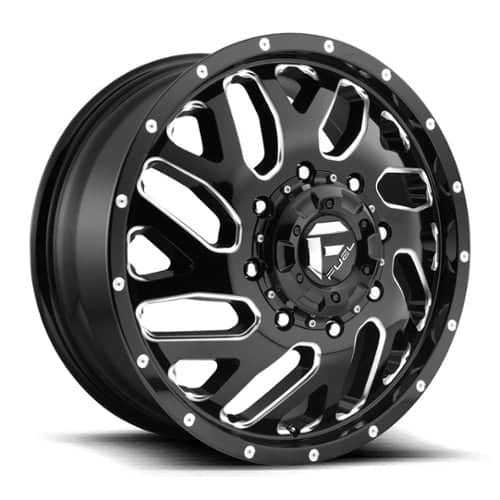Fuel Triton Dually Front D581 20x8.25 8x210 105 ET 154.3 CB Gloss Black & Milled (D581208293)