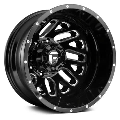 Fuel Triton Dually Rear D581 22x8.25 8x165.1 -265 ET 121.5 CB Gloss Black & Milled (D58122828D45)