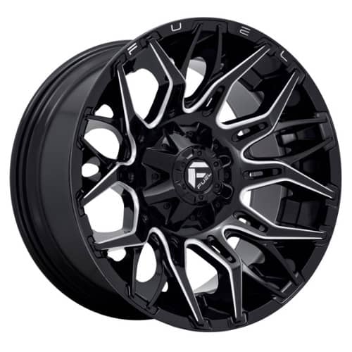 Fuel Twitch D769 22x12 8x170 -44 ET 125.1 CB Glossy Black Milled (D76922201747)