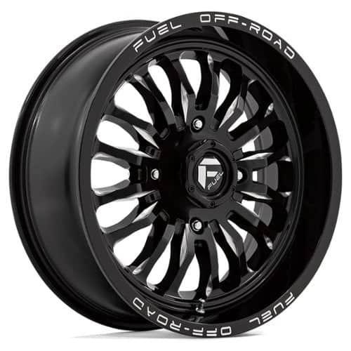 Fuel UTV D821 Arc 22x7 4x156 13 ET 132 CB Gloss Black Milled (D8212270A544)