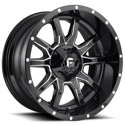 Fuel Vandal D627 18x9 5x139.7/5x150 1 ET 110.1 CB Gloss Black & Milled (D62718907050)