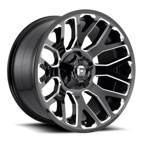 Fuel Warrior D607 Gloss Black & Milled (D60720902650)