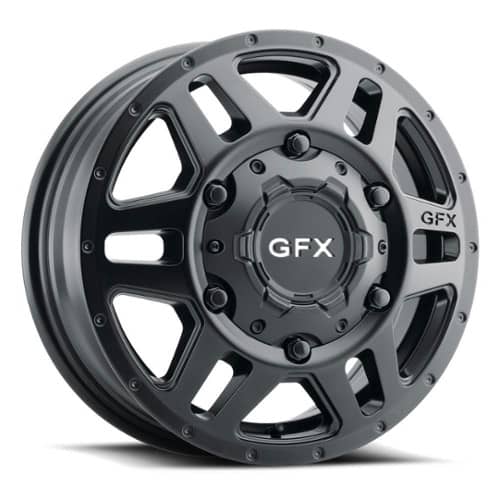 G-FX MV2 Dually Front 16x6 6x205 84 ET 161.1 CB Matte Black (MV2660620584MB)