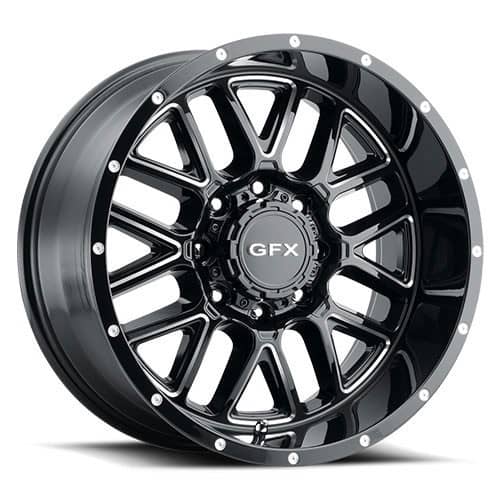 G-FX TM5 18x9 6x139.7 0 ET 106.2 CB Gloss Black Milled (TM5890613900GBM)