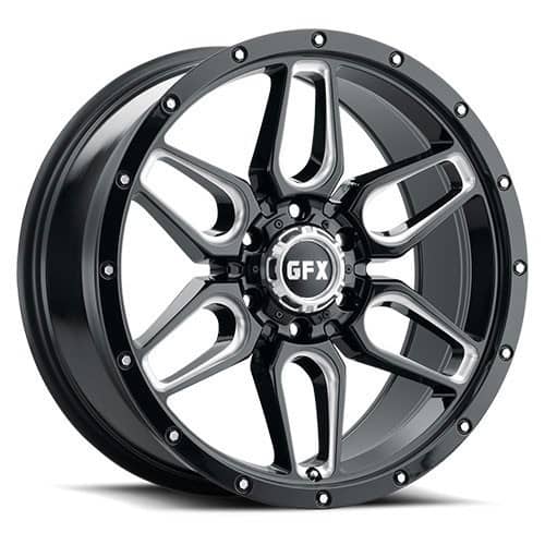 G-FX TR-18 17x8.5 5x127 12 ET 71.5 CB Gloss Black Milled (T18785512718GBM)