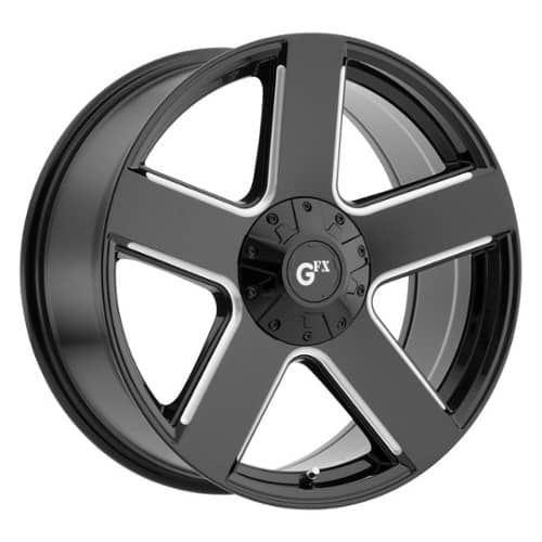G-FX TR52 17x8.5 6x132/6x139.7 30 ET 106.2 CB Gloss Black Milled (T52785600330GB)
