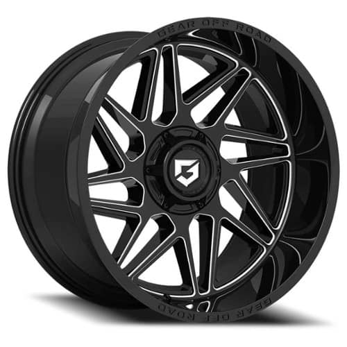 Gear Off Road 761BM 22x12 8x170 -44 ET 125.2 CB Gloss Black/Milled Accents (761BM-2228744)
