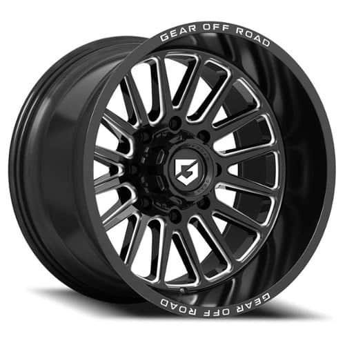 Gear Off Road 764BM 20x9 8x180 18 ET 124.3 CB Gloss Black/Milled Accents (764BM-2098918)