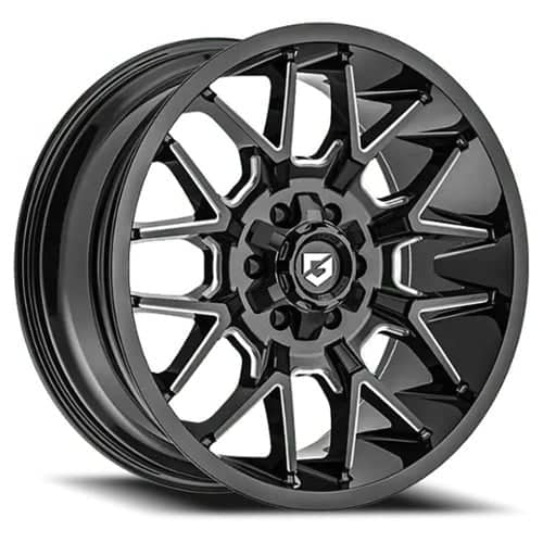 Gear Off Road 768BM 20x9 8x170 18 ET 125.2 CB Gloss Black Milled (768BM-2098718)