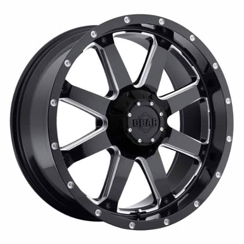 Gear Off Road 726MB Big Block 20x12 8x165.1 -44 ET 130.2 CB Gloss Black w/Milled Accents (726MB-2128144)