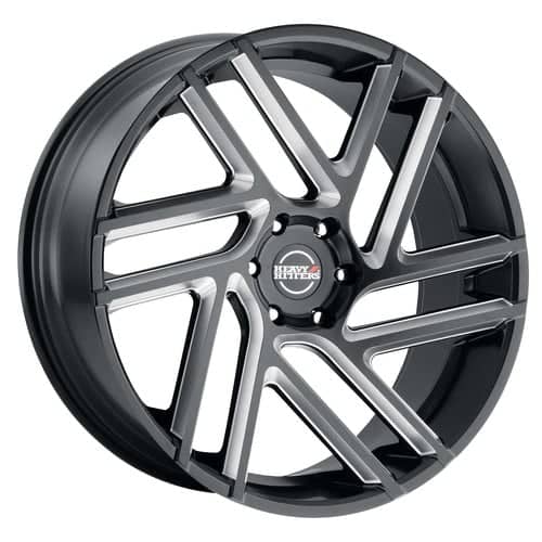Heavy Hitters HH6 22x9.5 5x115 15 ET 78.1 CB Absolute Black / Precision Milling (HH6-2295OO15LAP)