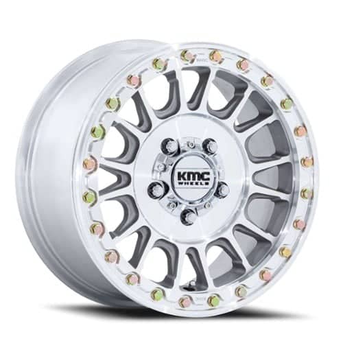 KMC Impact UTV Beadlock Machined Silver (KS239DX15706U38)