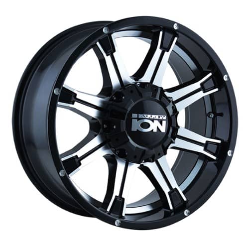 Ion Alloy 196 20x9 8x180 0 ET 124.1 CB Black w/Machined Face w/Machined Under-Cut (196-2978M)